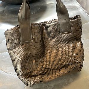 Braciano Vegan Leather Woven Bag
